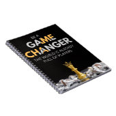 Game Changer, motivatie citaat, inspirerend Notitieboek (Rechterzijde)