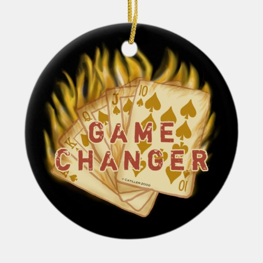 Game Changer pokerornament Keramisch Ornament (Voorkant)