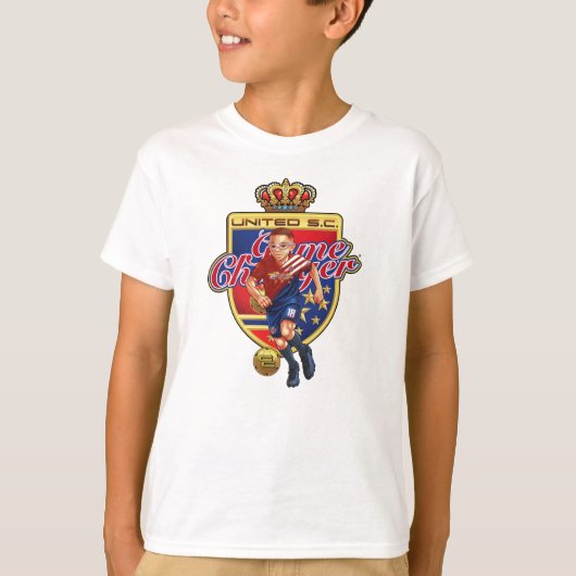 Game Changer Shield Logo Boys Voetbal T-shirt (Voorkant)