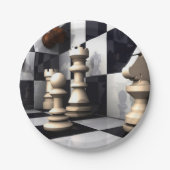 Game Chess Style Papieren Bordje (Voorkant)