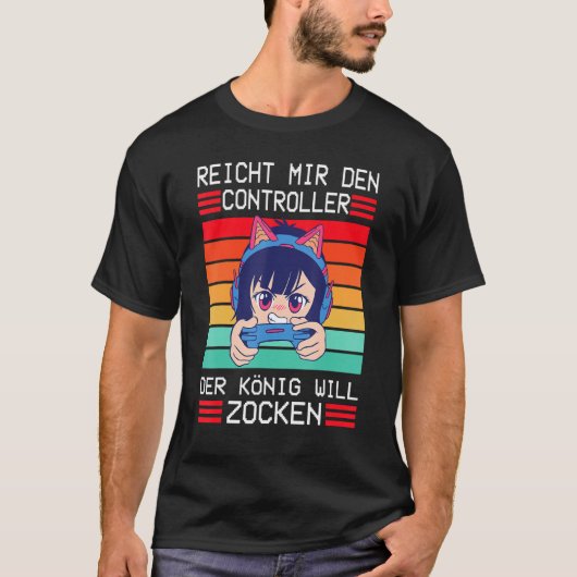 Game Console Enich Mir Den Controller König T-shirt (Voorkant)