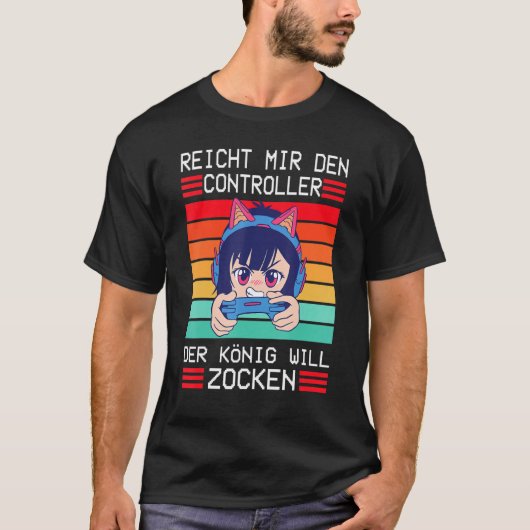 Game Console Enich Mir Den Controller König T-shirt (Voorkant)
