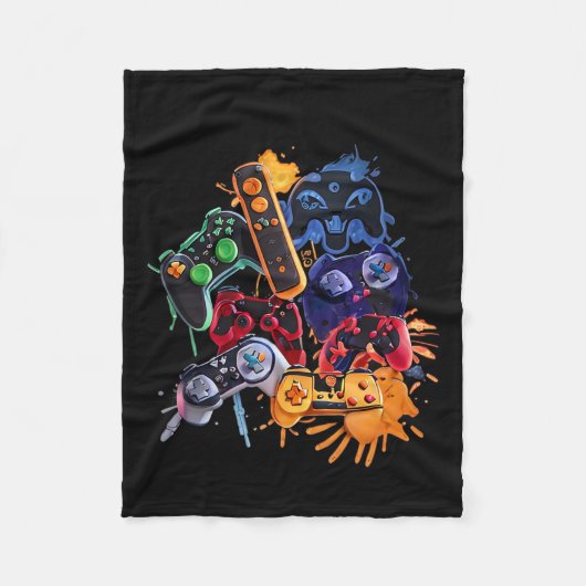 Game Control Alle Dingen Video Game Controller Fleece Deken (Voorkant)