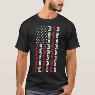 Game Controller 4 juli Cool Usa Vlag T-shirt