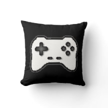 Game Controller Black, witte 8-bits videospelstijl