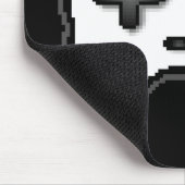 Game Controller Black, witte 8-bits videospelstijl Muismat (Hoek)