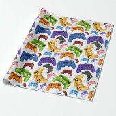 Game Controller Cadeaupapier (Uitgerold)