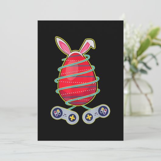 Game Controller Funny Easter Kaart (Staand voorkant)