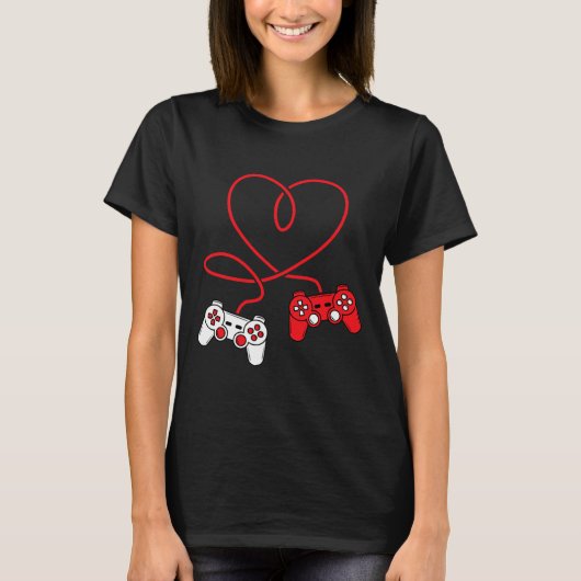Game Controller Hart Grappig Valentijnsdag Boy &am T-shirt (Voorkant)
