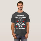Game Controller Harten Gaming Relatie Valenti T-shirt (Voorkant volledig)