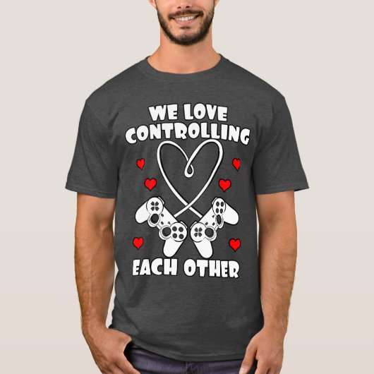Game Controller Harten Gaming Relatie Valenti T-shirt (Voorkant)