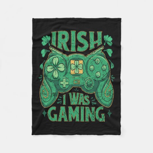 Game Controller Ierse Gamer Boys St Patricks Dag Fleece Deken (Voorkant)