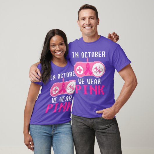 Game Controller In October We Wear Pink Gaming fri T-shirt (Unisex)