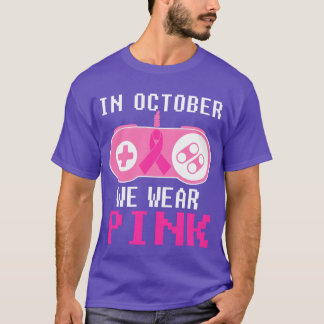 Game Controller In Oktober dragen we Roze Gaming f T-shirt