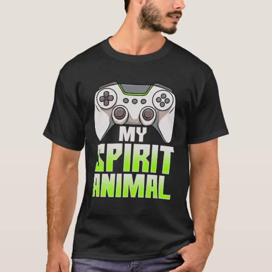 Game Controller Is My Spirit Animal Gamer Gamers T-shirt (Voorkant)