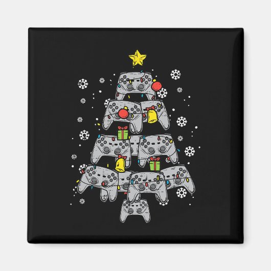 Game Controller Kerstboom Xmas Jongen Mannen Jeugd Magneet (Voorkant)
