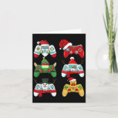 Game Controller Kerstman Elf Gamer Boys XMA Kaart (Voorkant)