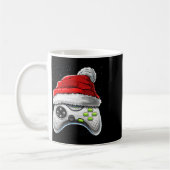 Game Controller Kerstman Hoed Gamer Gift Boy Koffiemok (Links)