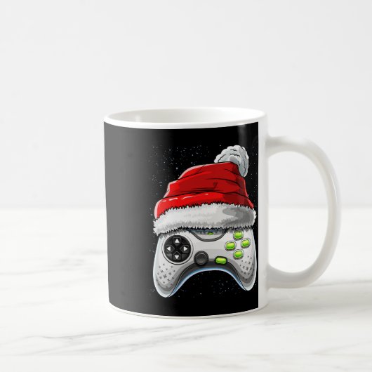 Game Controller Kerstman Hoed Gamer Gift Boy Koffiemok (Rechts)