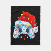 Game Controller Kerstman Hoed Gamer Jongens 1 Fleece Deken (Voorkant)