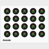 Game Controller Kerstman Hoed Gamer Jongens 2 Ronde Sticker (Vel)