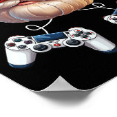 Game Controller Kerstmis Gamer Gaming Enthousiast Poster (Hoek)