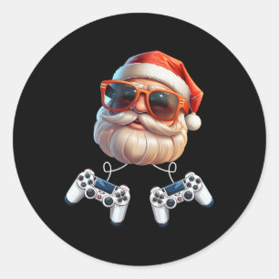 Game Controller Kerstmis Gamer Gaming Enthousiast Ronde Sticker