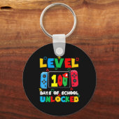 Game Controller Level 100 dagen school vrijgespeel Sleutelhanger (Voorkant)