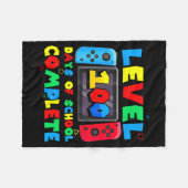 Game Controller Level 100 Days Of School Complete Fleece Deken (Voorkant (Horizontaal))
