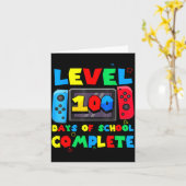 Game Controller Level 100 Days Of School Complete  Kaart (Gele Bloem)