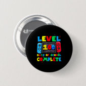 Game Controller Level 100 Days Of School Complete  Ronde Button 5,7 Cm (Voorkant /achterkant)