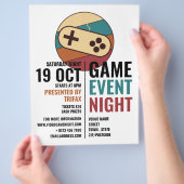 Game Controller Logo, Video Gamer Event Advert Flyer (Hand)