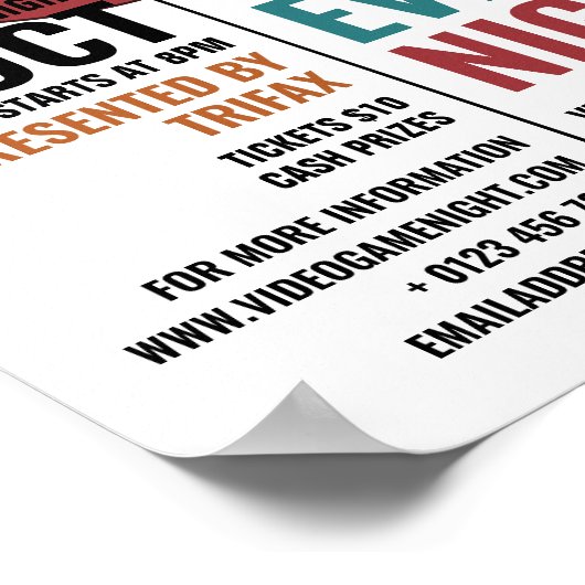 Game Controller Logo, Video Gamer Event Advert Poster (Hoek)