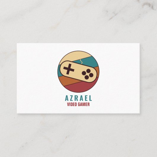 Game Controller Logo, videokanser Visitekaartje (Voorkant)