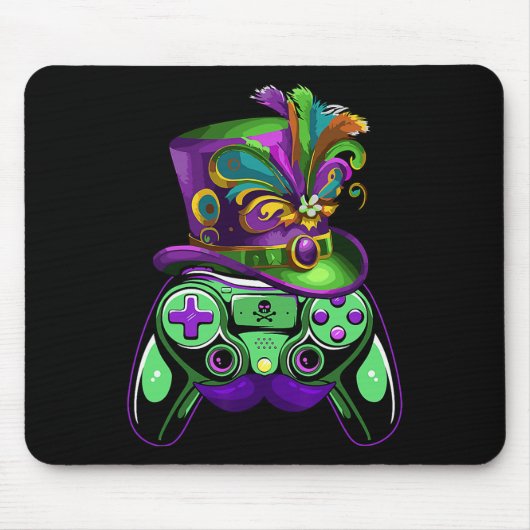 Game Controller Mardi Gras Gamers Kinder Meisjes M Muismat (Voorkant)