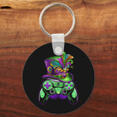 Game Controller Mardi Gras Gamers Kinder Meisjes M Sleutelhanger (Voorkant)