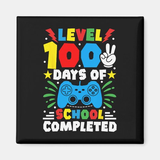 Game Controller Niveau 100 Dagen School Compleet Magneet (Voorkant)