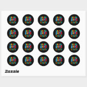 Game Controller Niveau 100 Dagen School Compleet Ronde Sticker (Vel)