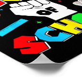 Game Controller niveau 100 dagen van school ontgre Poster (Hoek)