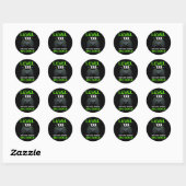 Game Controller niveau 100 dagen van school ontgre Ronde Sticker (Vel)