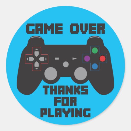 Game Controller Party Favor Sticker (Voorkant)