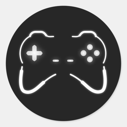 Game Controller Ronde Sticker (Voorkant)