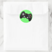 Game Controller Ronde Sticker (Tas)