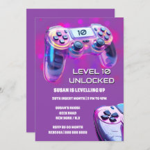 Game controller roze neon meisjes gamer verjaardag