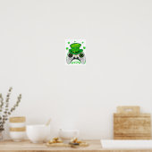 Game Controller Shamrock Gamer St Patricks Day Gam Poster (Keuken)