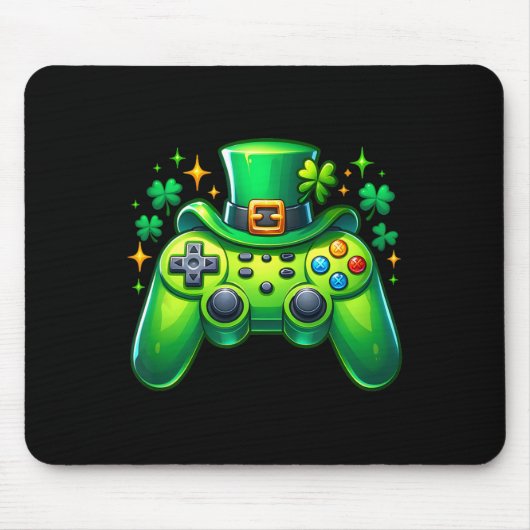 Game Controller St Patricks Day Gamer Irish Boys M Muismat (Voorkant)