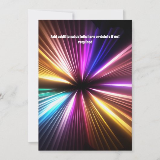 Game controller video neon starburst meisjes kaart (Achterkant)