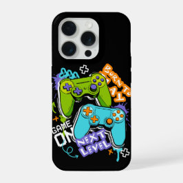 Game controllers Graffiti  Gamen Geboren om te spe iPhone 15 Pro Case