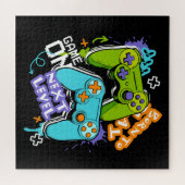 Game controllers Graffiti Gamen Geboren om te spe Legpuzzel (Horizontaal)