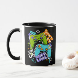 Game controllers Graffiti  Gamen Geboren om te spe Mok